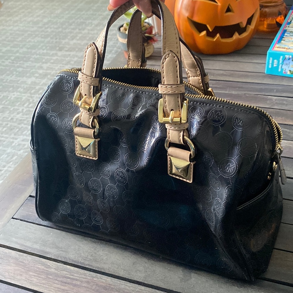 Used black Michael Kors speedy bag